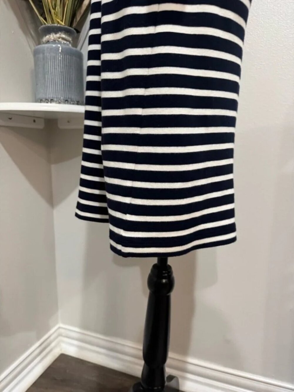 Talbots Petite Embroidered Nautical Stripe Cotton Dress MP | Coastal Chic Resort - Picture 6 of 9